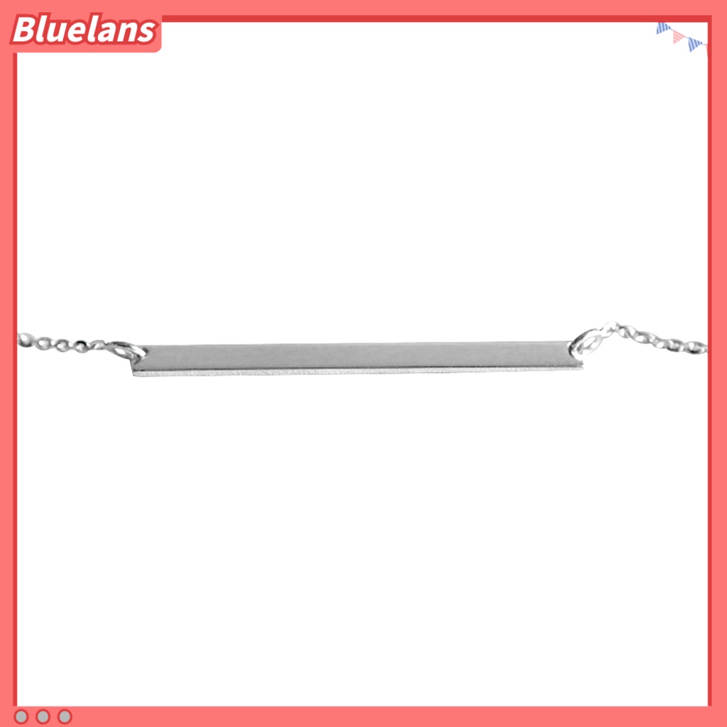 Bluelans Bracelet Simple Fadeless Alloy Slim Bar Shape Women Bangle Chain