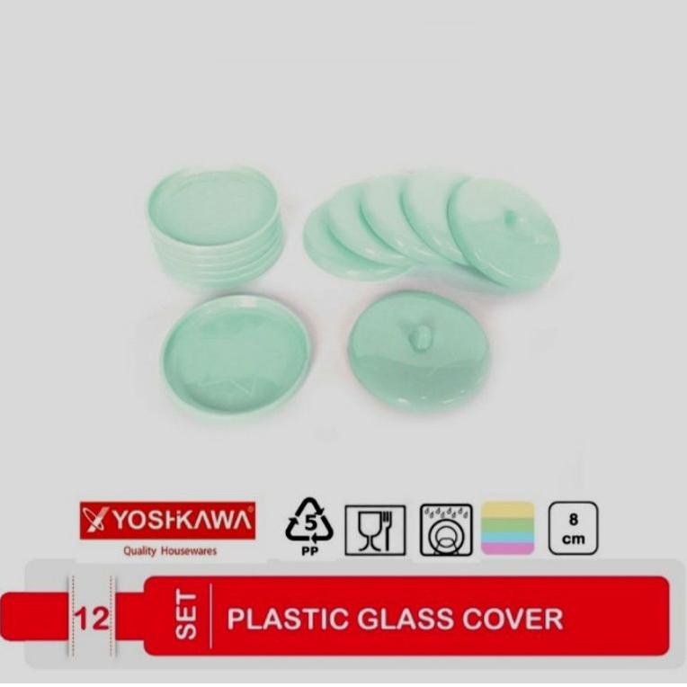 PRM.22Oc22ᴵ ‑ Tutup+Tatakan Gelas Plastik Yoshikawa 8 cm / Tutup Gelas Plastik Yoshikawa 8 m / Tutup