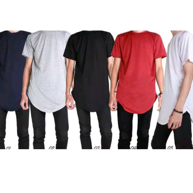 KAOS KURTA POLOS / KAOS POLOS LONGLINE KUALITAS PREMIUM / KAOS LONGLINE PRIA BISA CAPEL –TAS.18Oc22н