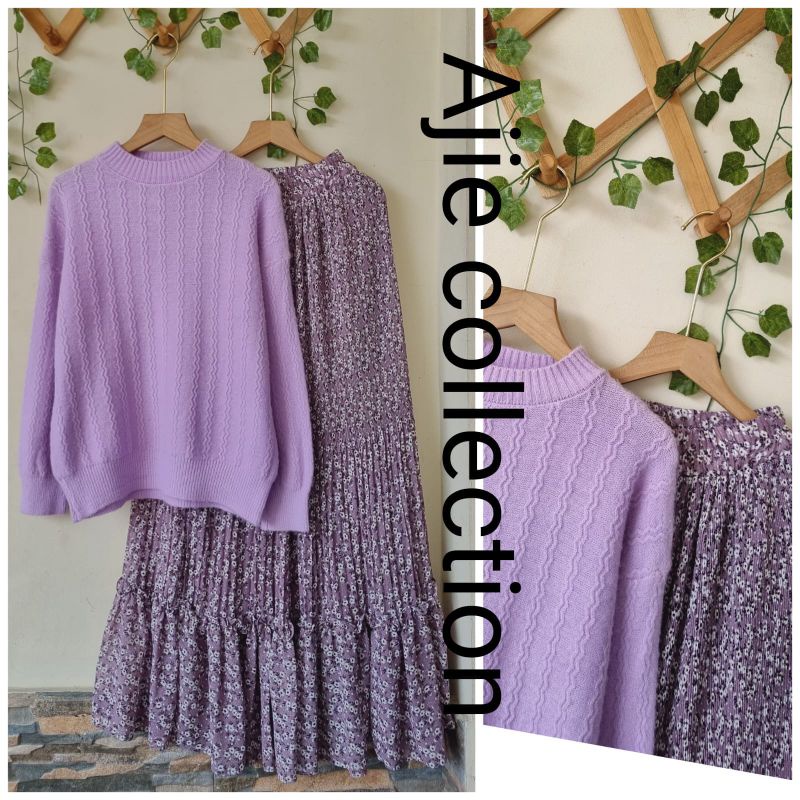 One Set Rajut Import (mix Rok Plisket)