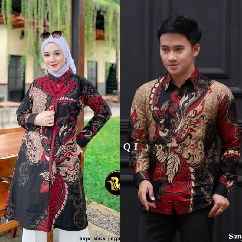 NEW TUNIK BATIK CARDY TERLARIS FESHION MUSLIMAH KEKINIAN