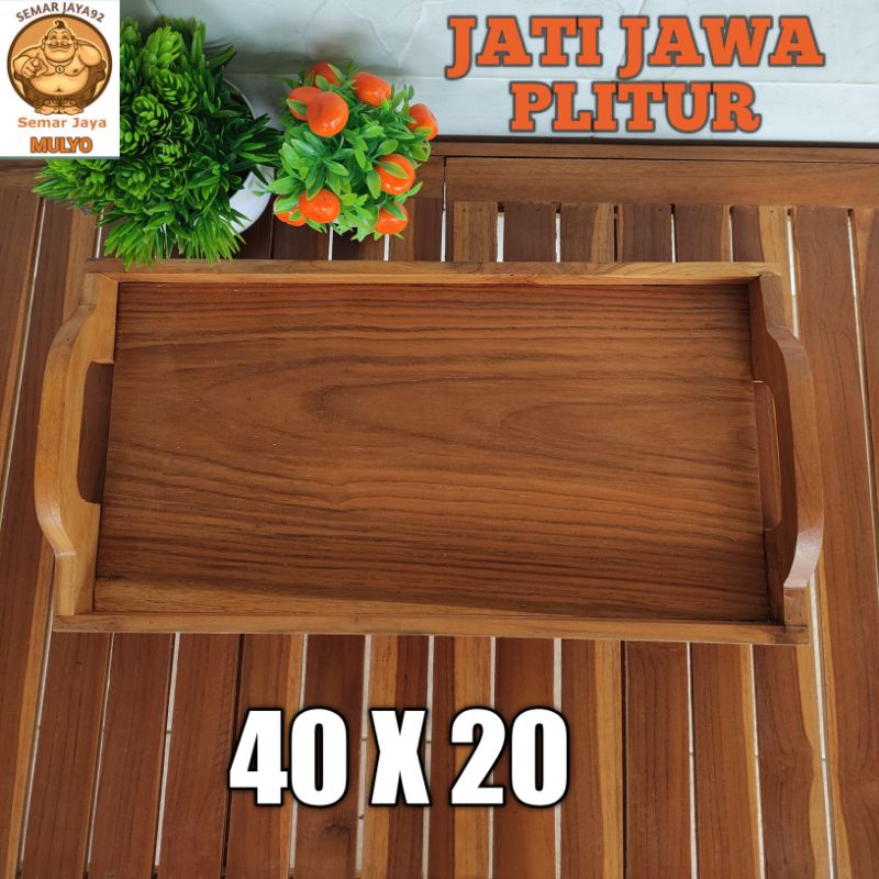 Baki/Nampan/Serving Board/Tepak Saji Dari kayu Jati JAWA Asli Plitur