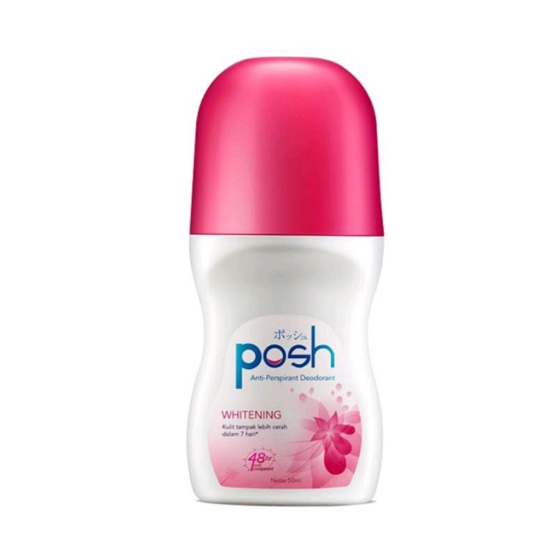 POSH DEODORANT ROLL ON GIRL CHARCOAL &amp; WHITENING &amp; ANTI STAIN, hijab 50ML / POSH DEODORAN