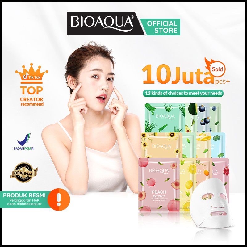 BIOAQUA Sheet Mask Brightening Essence | Masker Wajah Bioaqua