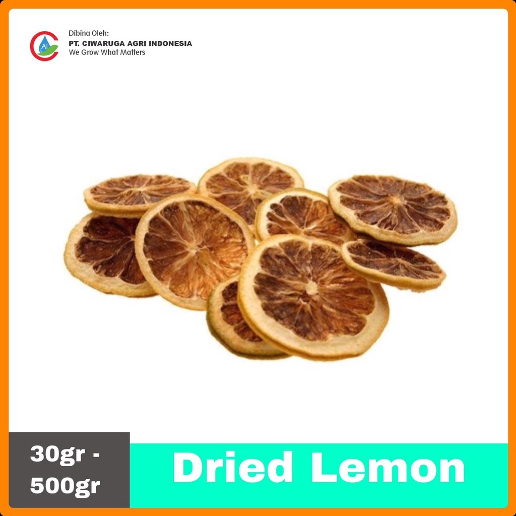 

Dried Lemon Slices Premium Natural Import | Lemon Kering Potong/Iris | Teh/Tea/Flower Tea.| Diet, Sehat, Detox.