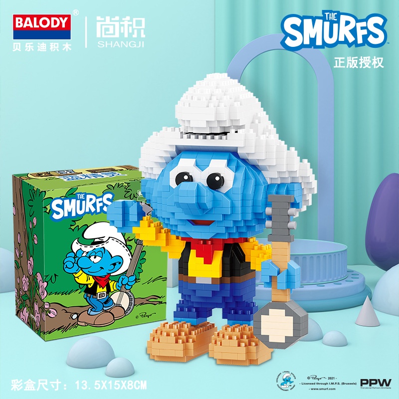 Hadiah Mainan Blok Bangunan Smurfs