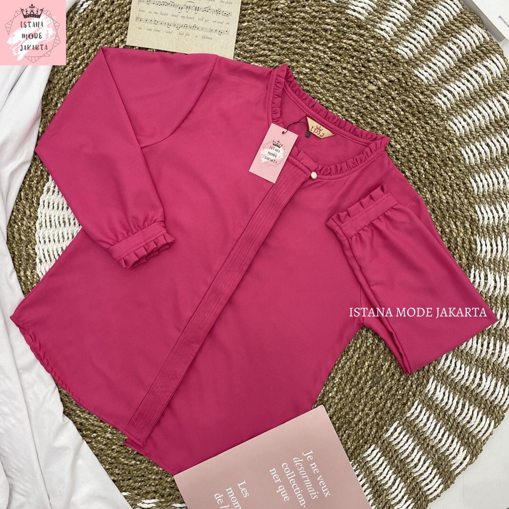IMJ Lilac Shakilla Blouse Premium Baju Atasan Wanita Lengan Panjang