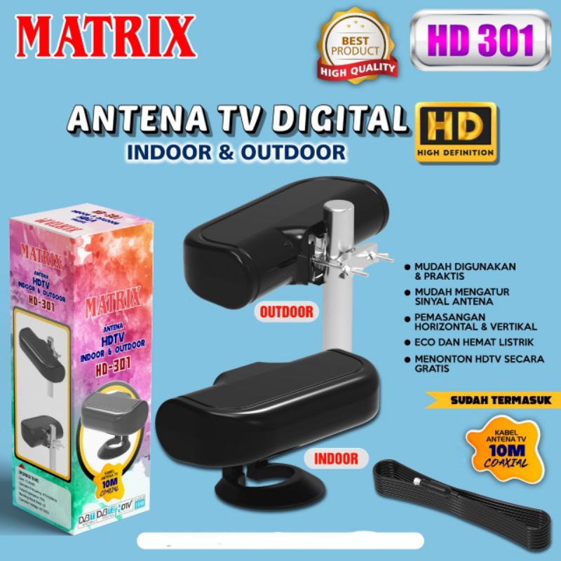 antena digital matrix hd 301 antena uhf tv digital