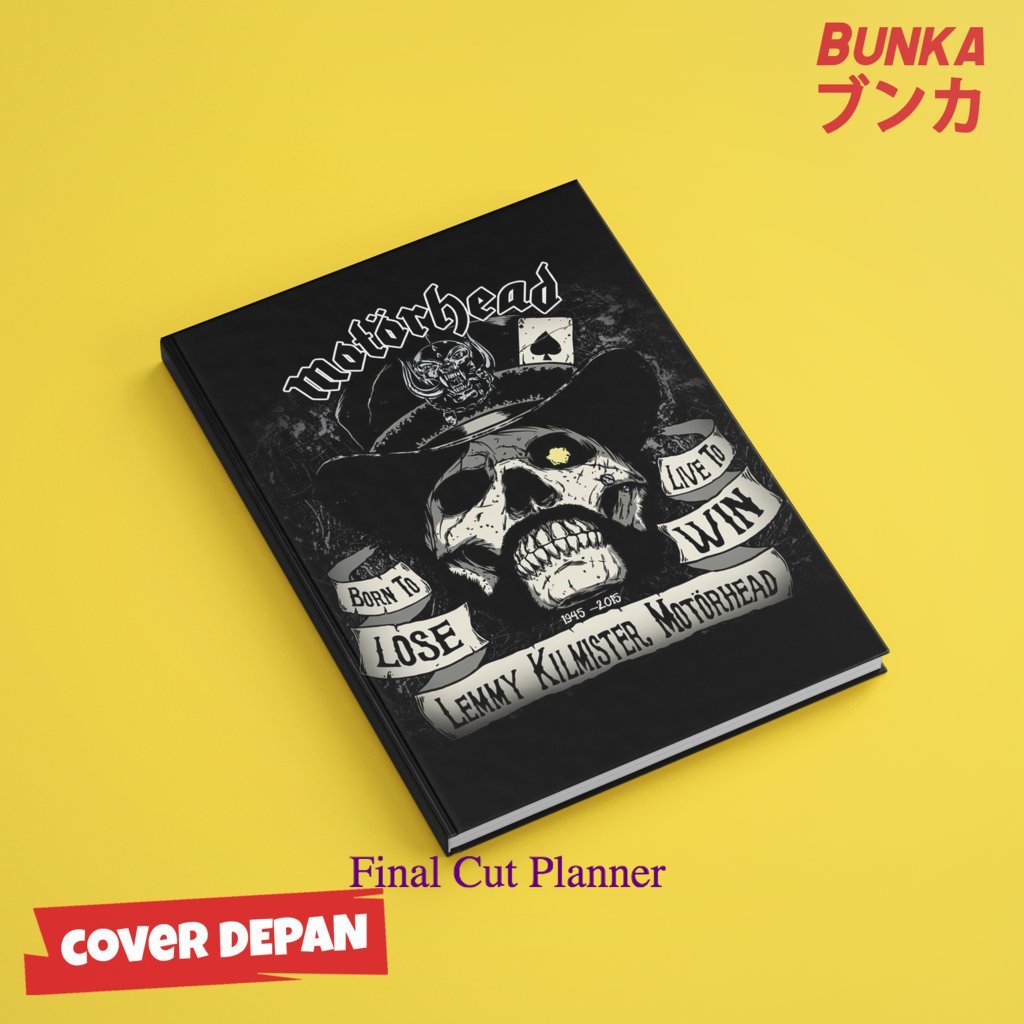 

Notebook 80's Band Motorhead lemmy Hardcover A5 Buku Tulis Catatan Notes Agenda Planner Jurnal .