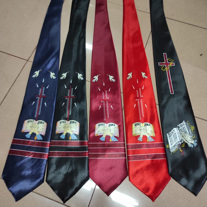 DISKON COD Paling Laris Dasi Rohani dasi salib dasi gereja Motif salib kecil