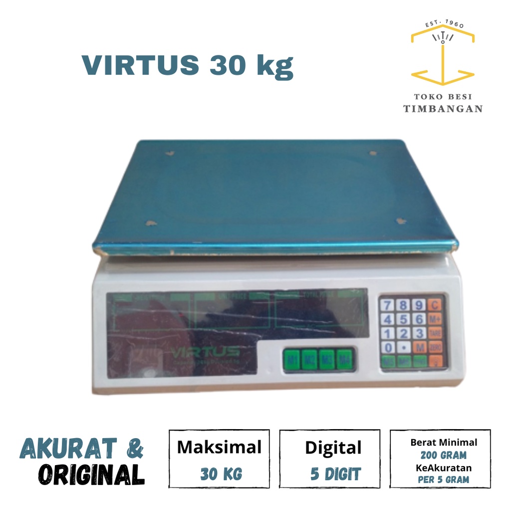 TIMBANGAN BUAH DIGITAL VIRTUS 30 Kg