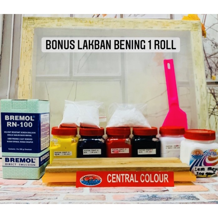 

Murah Paket Sablon Pemula Plastisol Unimate Lite Screen 30X40 T61 Sale!!!