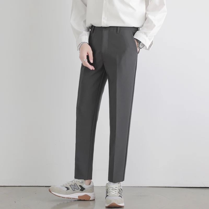 Celana Ankle Pants Pria - Gray