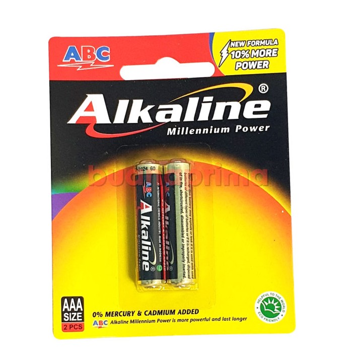 2 Buah Baterai AAA ABC Alkaline Baterei Kecil Batere Batre a3 2buah