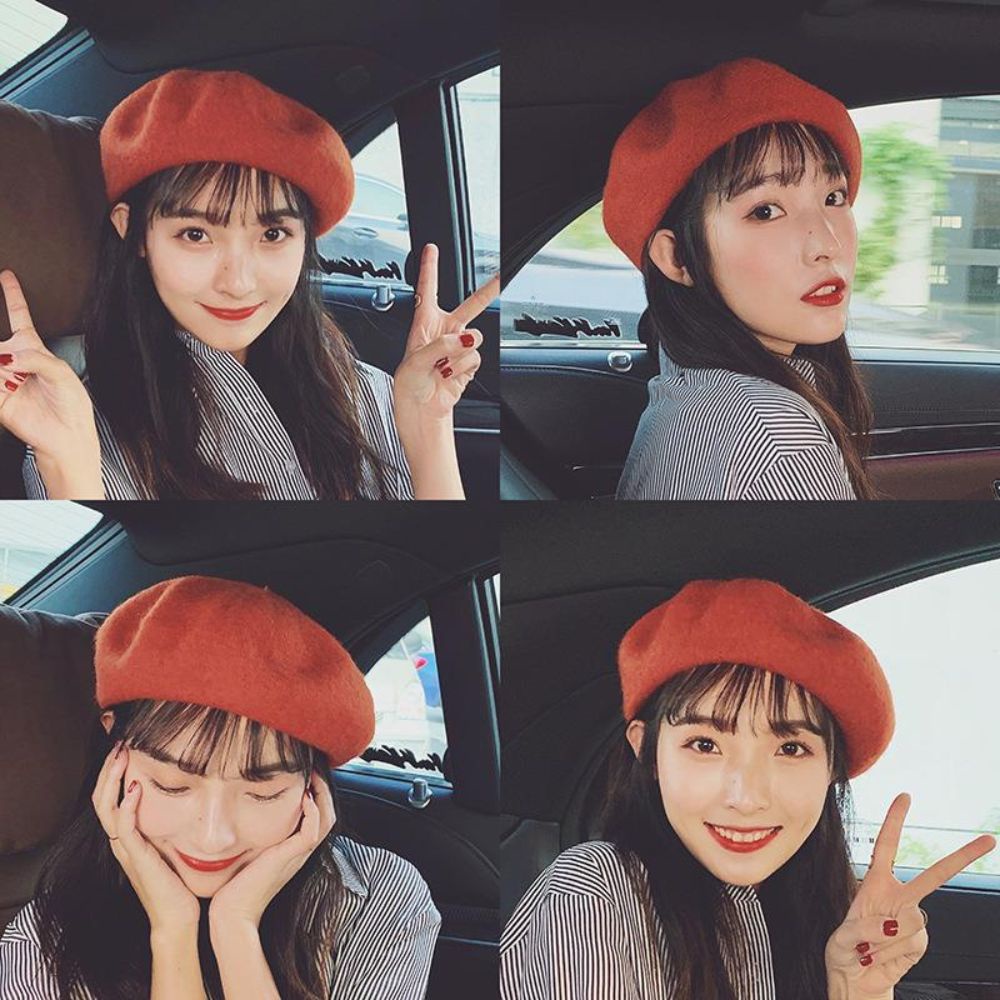 MARKETBIX Topi Baret Selebgram Kupluk Beret Hat Topi Fashion Korea