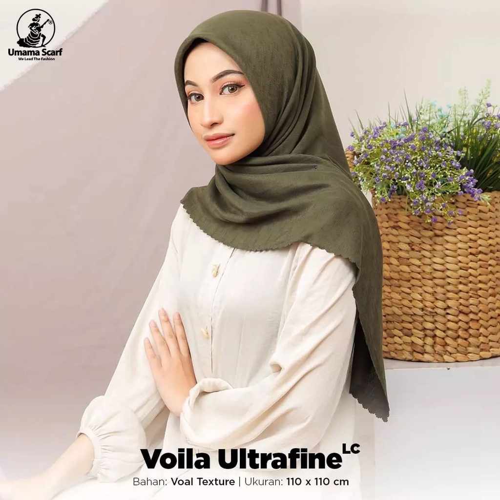 Hijab Segiempat  Polos Original Umama Voila Ultrafine Lc