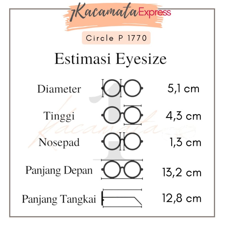 PAKET FRAME + LENSA KACAMATA HITS KEKINIAN 1770