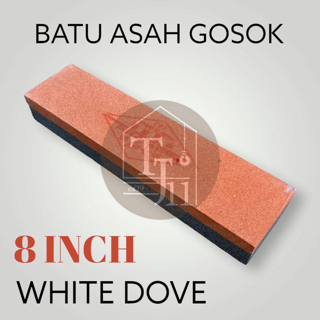 WHITE DOVE BATU ASAH PISAU BATU GOSOK ORANGE 2 LAPIS cap BURUNG ukuran 8&quot; / 20 CM