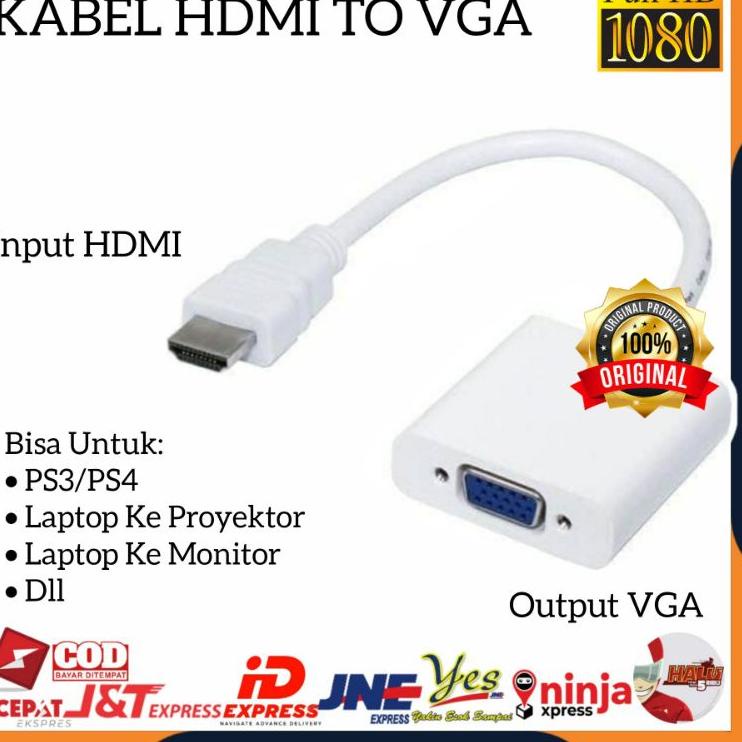 Toko Spesial--[COD] KONVERTER CONVERTER HDMI TO VGA ADAPTER / KABEL HDMI KE VGA FEMALE / KONEKTOR HD