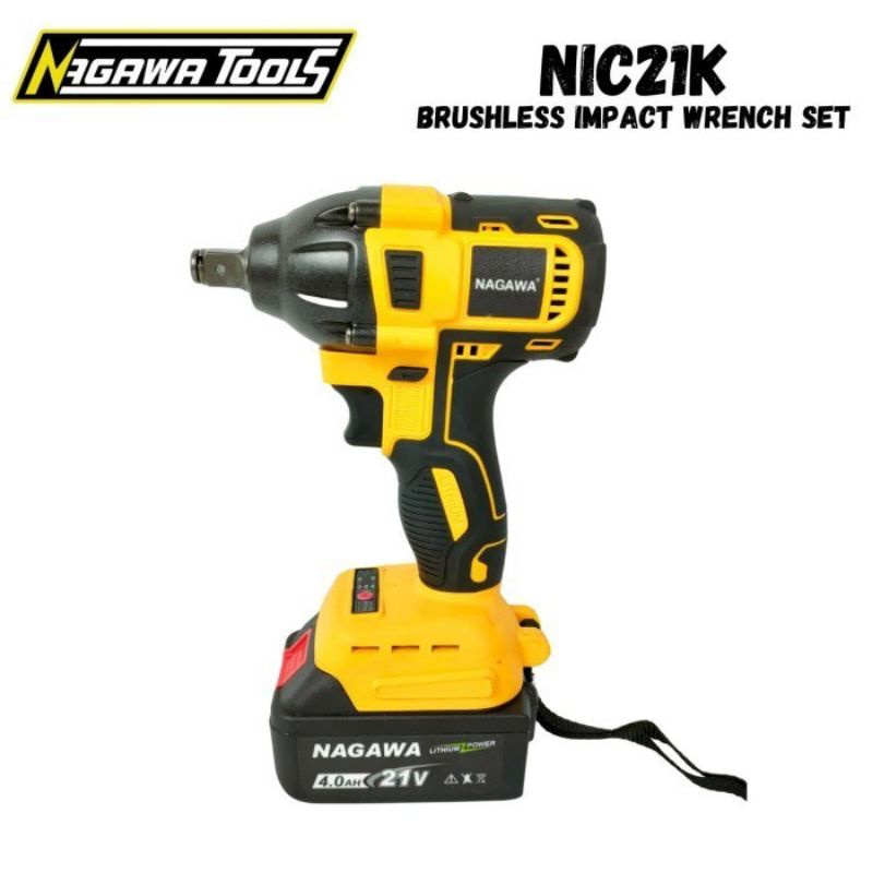 Bor Nagawa Impact Wrench NIC21K 21V BRUSHLESS mesin impact pembuka baut NIC-21K