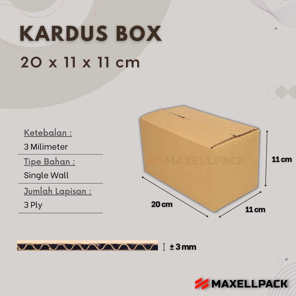 

Kardus Karton Box 20x11x11 CM Dus Packing Hampers Polos