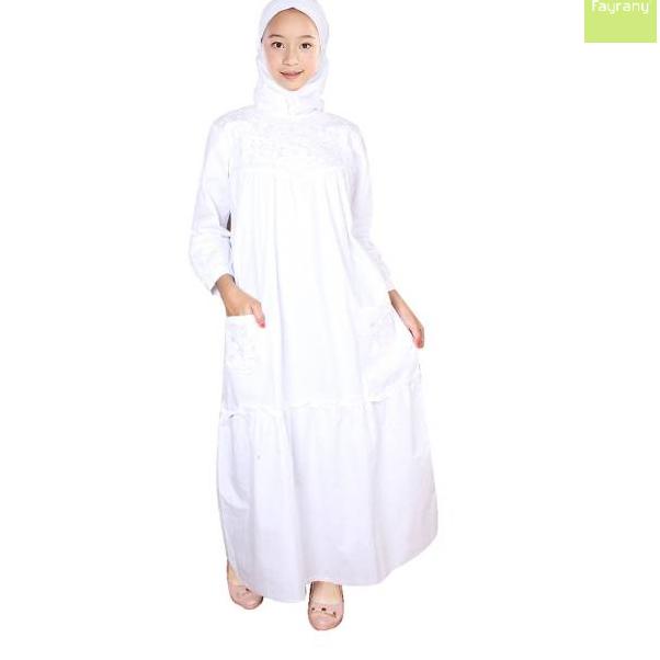 Fayrany Baju Gamis Anak Putih FGP-013 ▪ PEN.22Oc22ᴴ