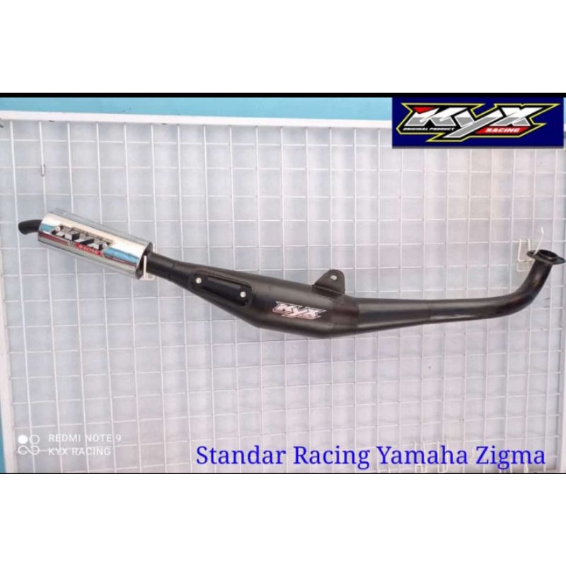 Jual KNALPOT YAMAHA SIGMA STANDAR RACING GEMBUNG HITAM MODEL TAMENG SUARA GARING KEMRINCING