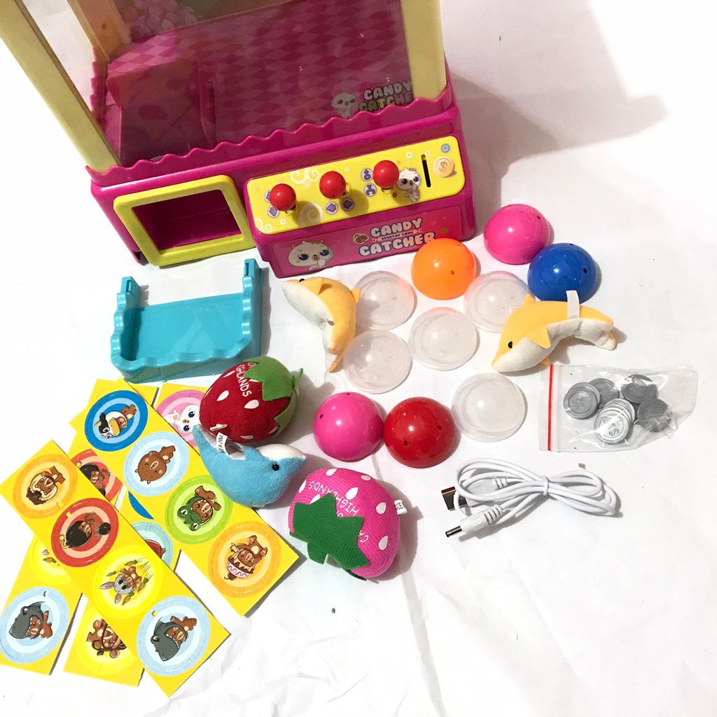 WE Mainan Anak Candy Graber / Doll Grib / Joy Claw Machine / Mesin Capit Boneka / Claw Machine Game