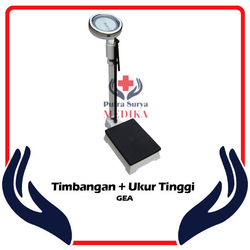 Timbangan Badan Berdiri Plus Pengukur Tinggi Badan Smic GEA