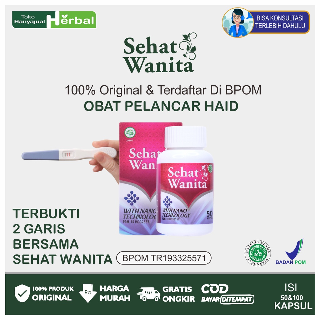 Obat Telat Haid 1 2 3 4 Bulan Obat Pelancar Haid Sehat Wanita Original Sudah BPOM & Halal Mui