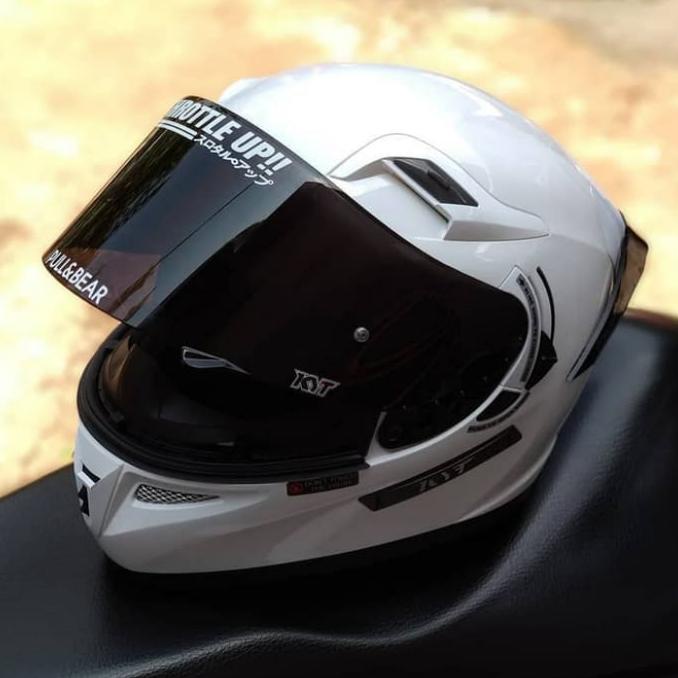HELM KYT K2 RIDER WHITE SOLID FULL FACE PAKET GANTENG