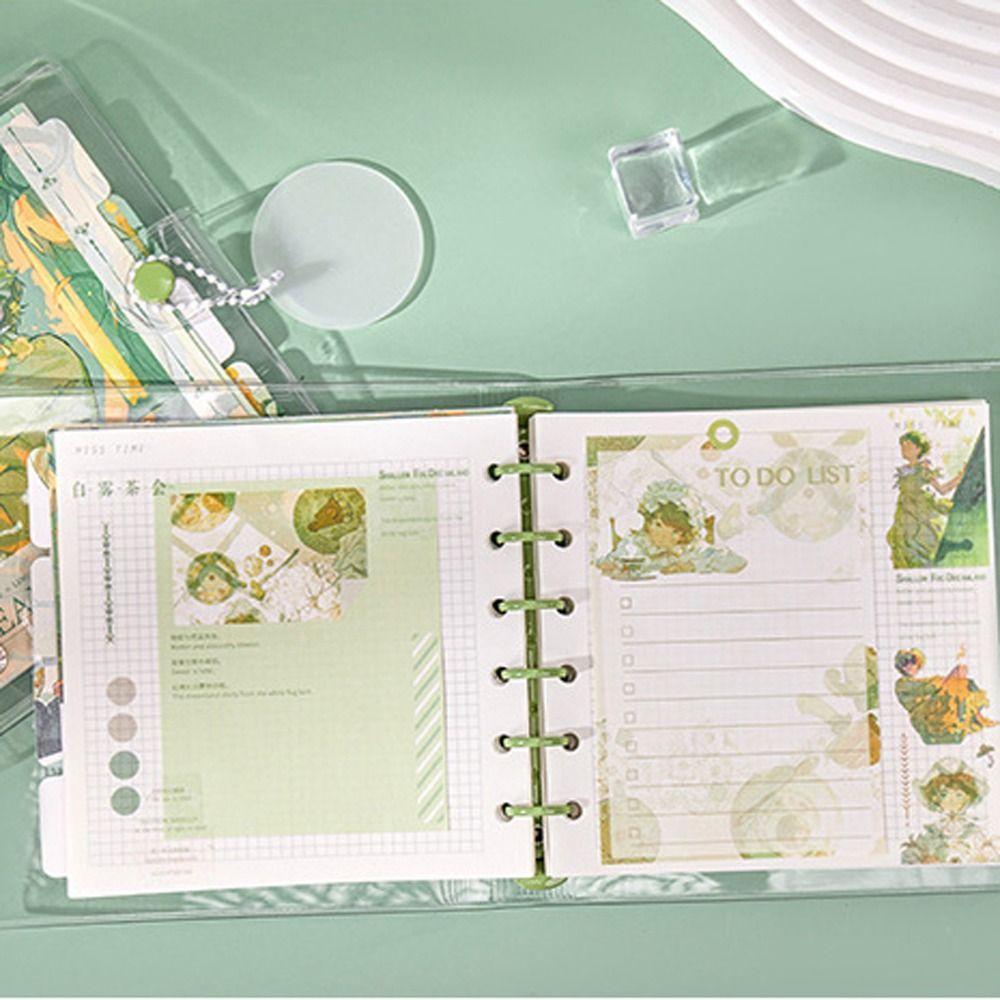 Mxbeauty Loose-leaf Notebook Perlengkapan Kantor Siswa Hadiah Planner Notebook Tangan Akun Tulisan Bantalan Jurnal Buku Square Diary Book Handbook