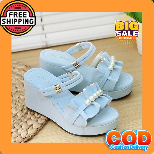 Sendal Anak Perempuan Sandal Kaca Heels Anak Perempuan High Hels Import Sendal Princes Hils Kondanga
