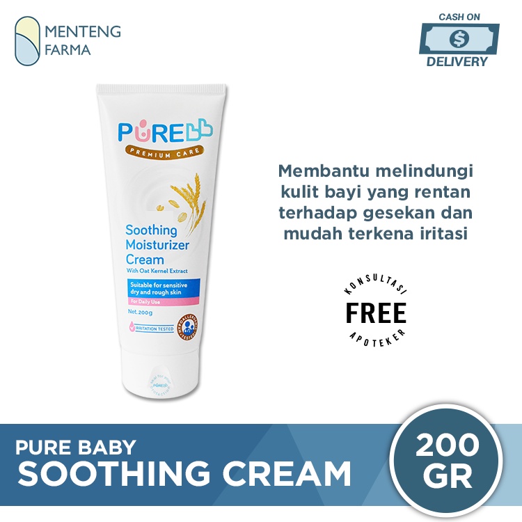 Pure Baby Soothing Moisturizer Cream 200 Gr - Krim Pelembab Kulit Bayi