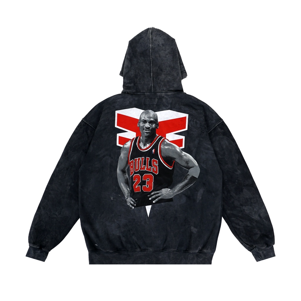 MF NBA HOODIE // JORDAN // BULLS 23 // ACID WASH