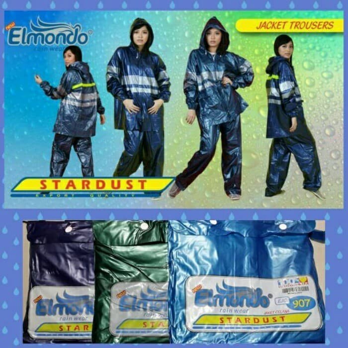 JAS HUJAN SETELAN STARDUST 907 - ELMONDO(M6L8) Jas Hujan Zipper Jas Hujan Wanita Jas Hujan Kelelawar