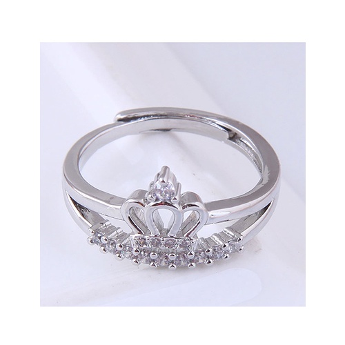 LRC Cincin Fashion Golden Zirconium Crown A6364X