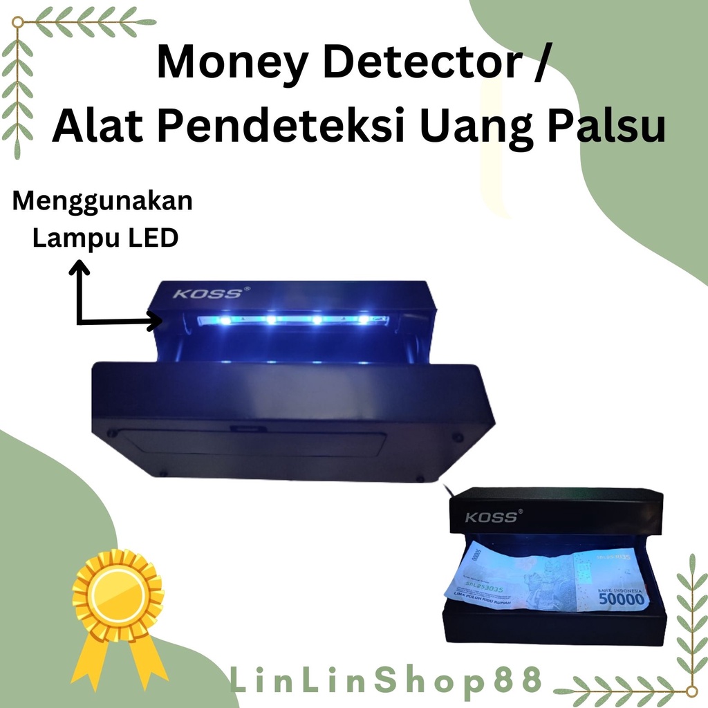 Money Detector Besar Lampu LED &amp; UV / Alat Pendeteksi Uang Palsu