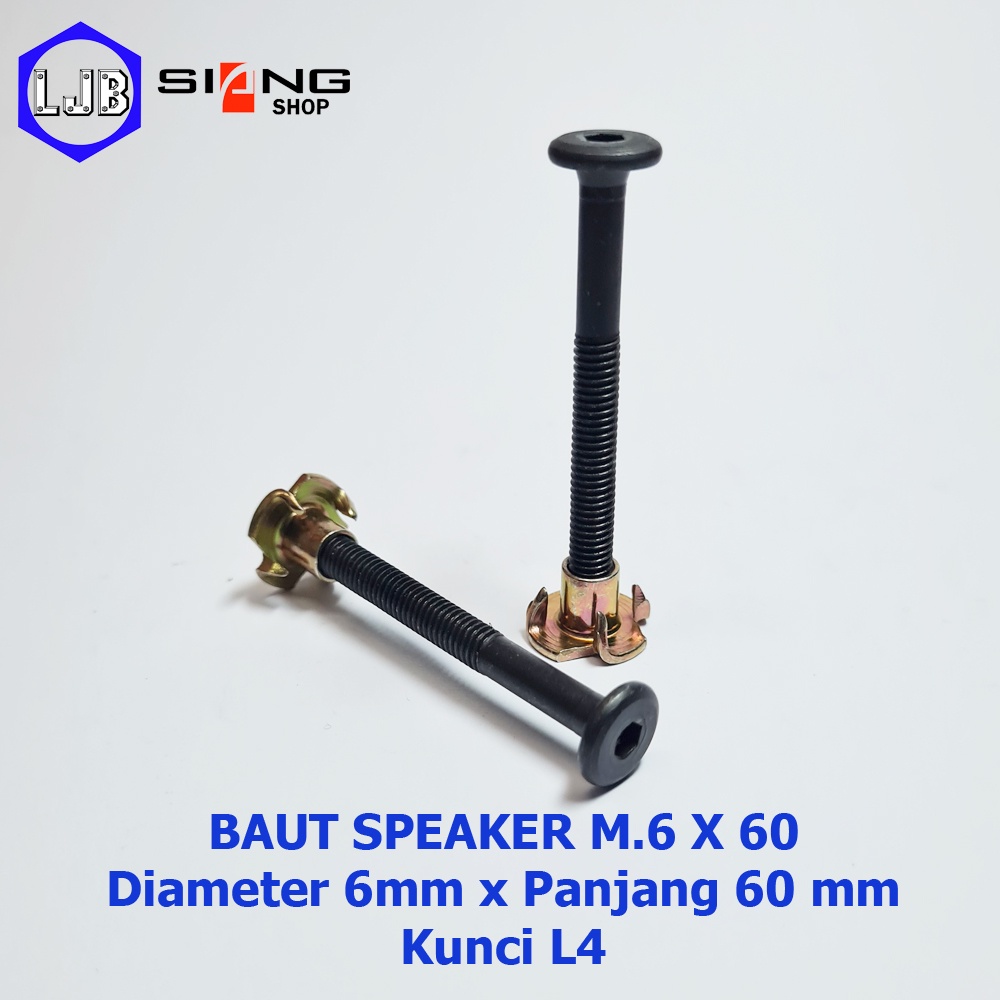Baut Speaker Cakar M6 panjang 3 sd 7cm