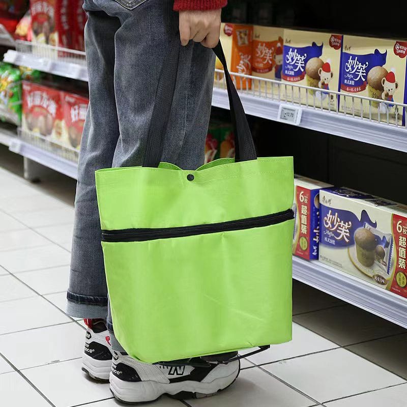 {DS} Tas Troli Tas Belanja Lipat Roda Serbaguna / Foldable Shoping Trolley Bag Kantong Keranjang