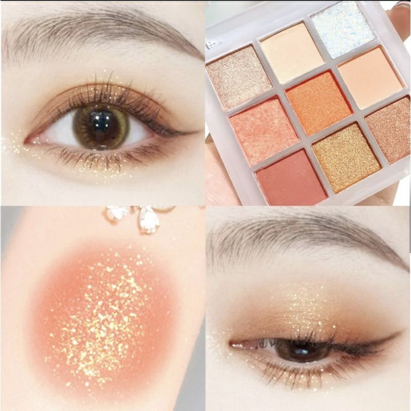 9 WARNA Korean Eyeshadow Palette Eyeshadow Pigmented Glitter Eyeshadow Murah Lameila ORIGINAL