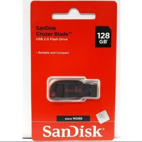 Flashdisk Sandisk Cruzer Blade 128GB USB 2.0 CZ50 - ORIGINAL