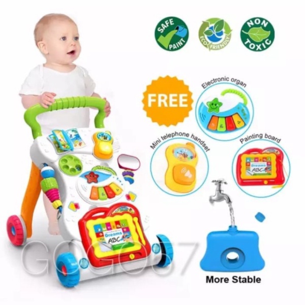 Unik HUANGER CHILDREN MUSIC WALKER / Baby Walker Push Walker Dorongan Bayi - dengan pemberat Berkual