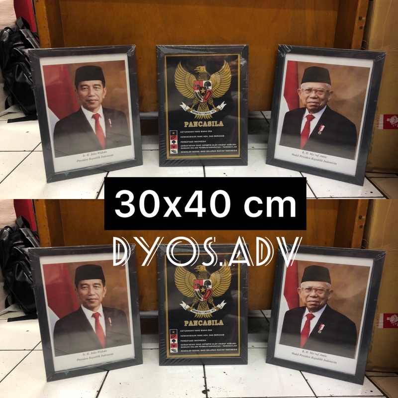 Frame Bingkai foto presiden wakil satu set