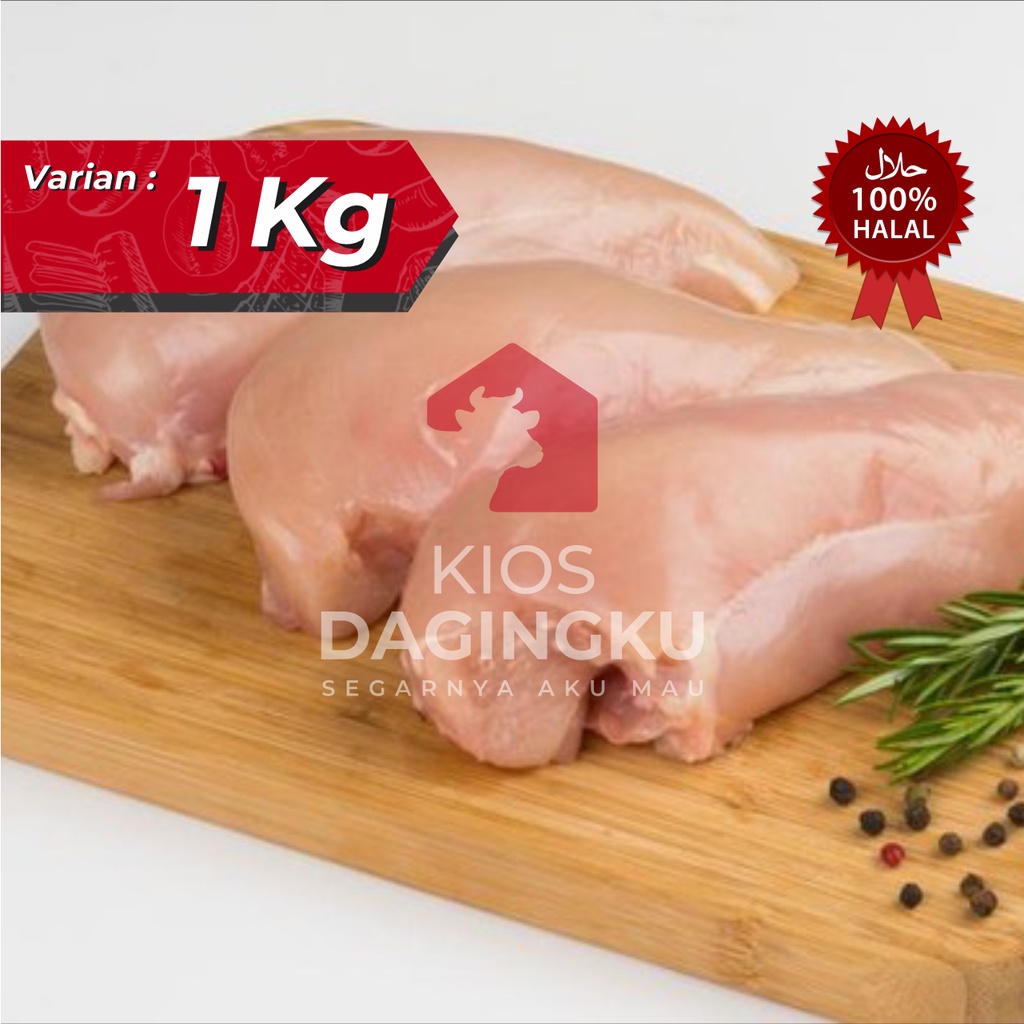 

Paha Ayam Fillet / Boneless @1Kg (Tanpa Tulang & Kulit)