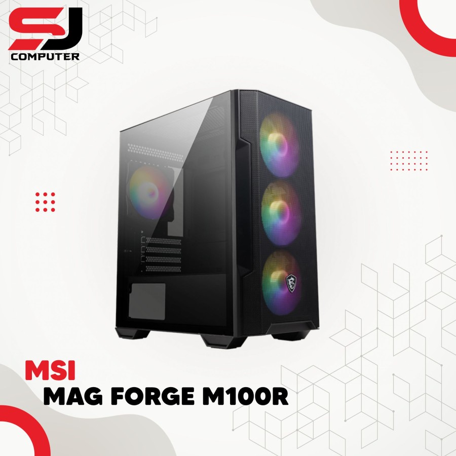 PC Case MSI MAG FORGE M100R Micro ATX Tower Casing Komputer