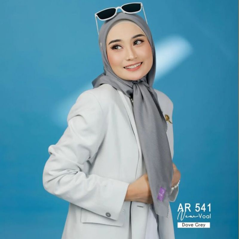 Jilbab Hijab Kerudung Segi Empat Voal Polos Arrafi AR 541 Terbaru Kekinian Viral New 264 Cutting Las