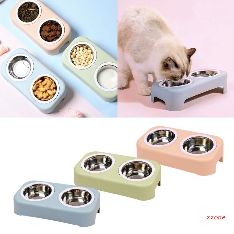 Mangkok Dispenser Makanan / Air Minum Anti Tumpah Dapat Dilepas Untuk Anjing / Kucing