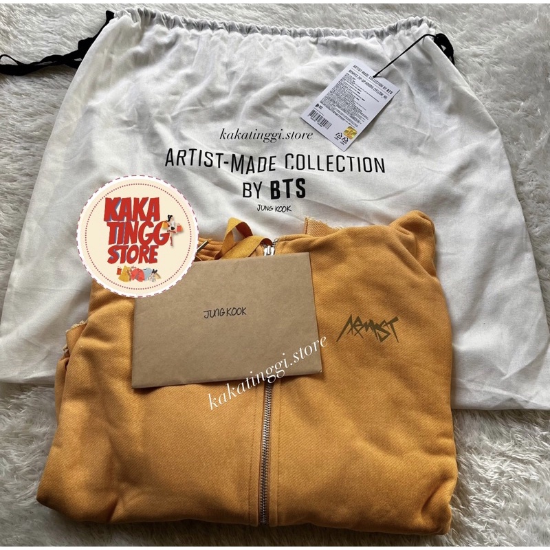 MERCH BY BTS JUNGKOOK : ARMYST ZIP-UP HOODY MUSTARD