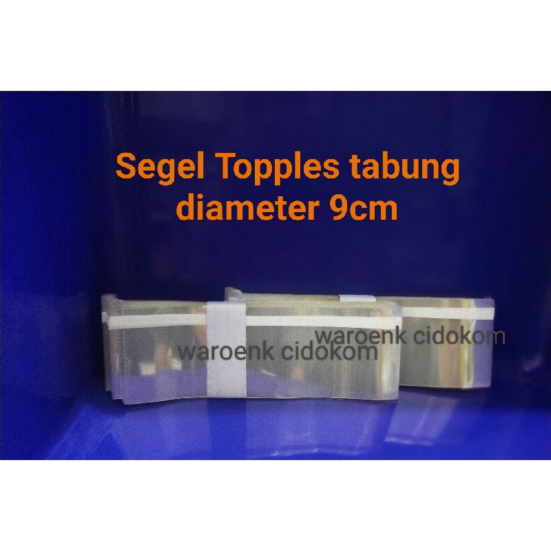 Plastik Segel tutup Toples tabung motif  diameter 9cm